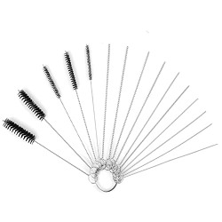 BOROLA Stainless Drinking Straw Cleaning Brush Kit Nylon Bristles Compatible for Narrow Pipes15pcs Mixed 