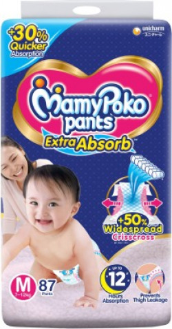 MamyPoko Extra Absorb - M(87 Pieces)