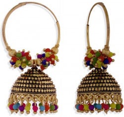 alysa Stylish, Designer, Party Wear Jhumka Jhumki Earrings Silver, Alloy Jhumki Earring