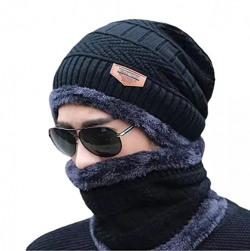 Cable World Muffler & Scarf For Mens & Women  Winter Cap For Men  Mens Woolen Cap With Neck Muffler  Winter Muffler For Women  Soft Woolen Muffler & Cap For Men & Women Set Of 2