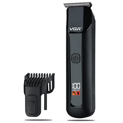 VGR V-929 Professional Rechargeable Hair Trimmer with LED Display Runtime:100 min Trimmer for Men (Black)