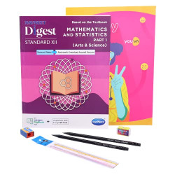 Navneet Youva Happiness Combo Mathematics Study Kit 4 Part 1 (1 Digest + 1 Long Book + 2 Pencils + 1 Sharpener + 1 Eraser + 1 Scale), (23951)