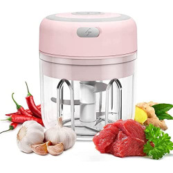 KITCHEN KIT Electric Mini Food Chopper, Rechargable Small Food Processor for Garlic, Puree, Onion, Herb, Veggie, Ginger, Fruit Blender