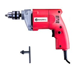 BUILDSKILL 10MM Professional Powerful Heavy Drill Machine BED1100_Red Pistol Grip Drill (10 mm Chuck Size)