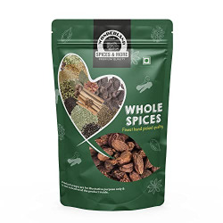 Wonderland Foods - Premium Whole Black Cardamom 250g | Badi Elaichi / Kali Sabut Elaichi | Natural Spices | Antioxidants, Vitamin C High Dietary Fiber