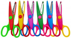The Mark 6 Pieces Art and Craft Zig zag Paper Shaper Scissor Set Scissors(Set of 6, Multicolor)