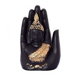 Decora Craft Palm Buddha Buddha in Hand Idol Statue Showpiece for Home Decoration, for Home Decoration, Office Decoration & Gifting Home Decor I Made in India