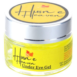 Husn E Heaven Organic & Natural Under Eye Cream Gel, For Anti Wrinkles, Anti-Aging, Puffiness, Dark Circles, Fine Lines, EyeLift, Hydrating Contains Almond and Tulsi and is suitable for both men and women (25g)