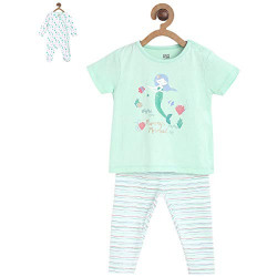 Mini Klub Baby Girl's Cotton A Clothing Set (92IEGVS466_Multi_0-3M)