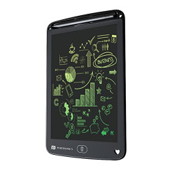 Portronics Ruffpad 12M Re-Writable Multicolor LCD Writing Pad 30.4cm (12 inch) Writing Area, Single Tap Erase, Smart Lock, Long Battery Life, India's first notepad to save and share your child's first creatives via Ruffpad app on your Smartphone(Black)