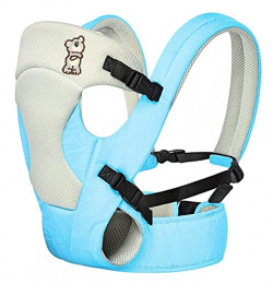 R for Rabbit Cuddle Snuggle New Baby Carriers cum Kangaroo Bag, Ergonomic Baby Carrier, Front / Back Baby Carrier Position , Adjustable Hip Seat Belt, Stylish belt for mothers, Carrier with 3 carry Position for 6 months to 24 months Kids, Max Weight up to 15 Kg ( Blue Grey )