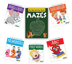 My Preschool Books with One Big Activity Book - Set of 6 Books