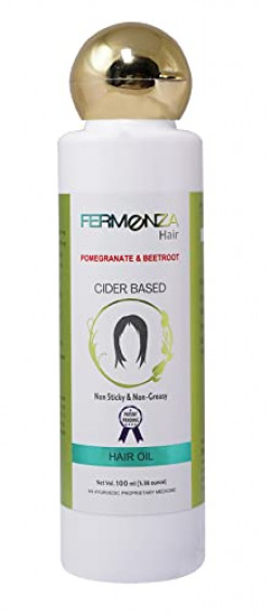 Fermenza Hair Oil | Fermented Pomegranate and Beetroot Ciders| Nonsticky & Paraben Free|Dandruff| Hair fall| Hair Growth| 100 ml