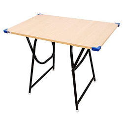 Ebee Big Size Engineer Wood Foldable Study Desk (Beige)