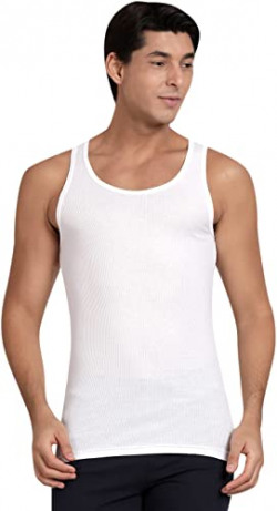 Pepe Jeans Innerwear Men's Solid Relaxed Fit Vest (Pack of 2) (CLV02-02_White 105 cm)