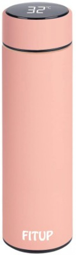 FITUP Hot and Cold Drinks Storage Insulated Water Bottle With LED Temperature Display 500 ml Bottle(Pack of 1, Multicolor, Steel)