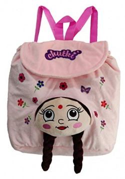 Chhota Bheem - Chutki 3D Face Bag | Plush Bags | Kids Backpack | School / Nursery / Picnic / Travelling Bags - Pink Color Pack of 1