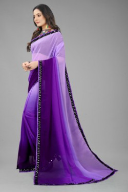 PRIHAL ART Georgette Embellished Blouse Material