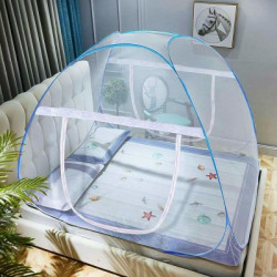 Premig Polyester Adults Washable Mosquito net Mosquito Net(Blue, White, Tent)