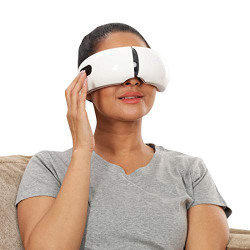 JSB HF103 Eye Massager For Stress Relief | Eye Massager Machine For Sleep Improvement | Wireless Rechargeable Heat & Music