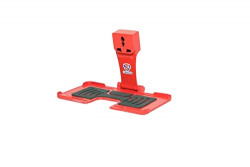 Threeson Enterprises Mobile Wall Stand for Charging with Universal Socket Easy & Safe to Use Durable Plastic Mobile Stand Can Be Used as Wall Mount Mobile Holder Too Red
