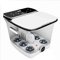 Lifelong Premiun Foot Spa Massager Machine For Pain Relief & Relaxation - Portable & Automatic Foot Spa - Leg Massager Pedicure Tub With Bubble,6 Massage Roller,Heat For Home Comfort & Wellness