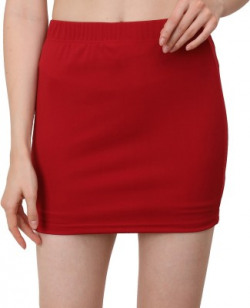 AD2CART Solid Women Pencil Maroon Skirt