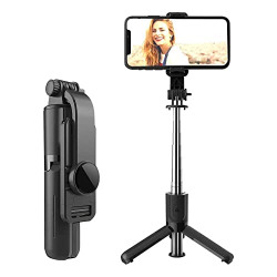 HUMBLE Bluetooth Extendable Selfie Stick with Wireless Remote, 3-in-1 Multifunctional Selfie Stick Compatible with iPhone, OnePlus, Samsung, Oppo, Vivo and All Smart Phones upto 4 to 6.5 inches-(Upgraded 2023)