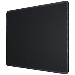 Sounce Mouse Pad Speed Type Mouse Pad with Antifray Stitched Embroidery Edges, Non-Slip Rubber Base Mousepad for Laptop PC (260mm x 210mm x 2mm) (Black)