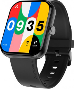 Ambrane Wise Eon Max with 2.01'' Lucid display, BT Calling, with customisable watch face Smartwatch(Black Strap, Regular)