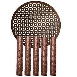 Kuber Industries PVC Soft Leather 6 Pieces Dining Table Placemat Set (Copper) -CTLTC011349