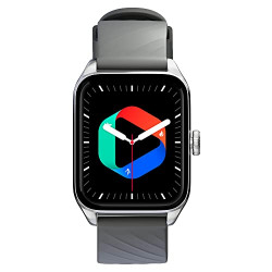 Zebronics ETERNAL Bluetooth Calling Smart watch with 1.85" Large display, Voice assistant, 100+ Sport modes, IP67 Waterproof, 11 built-in & customizable wallpaper, 8 Menu UI, Crown and Calculator (Grey)
