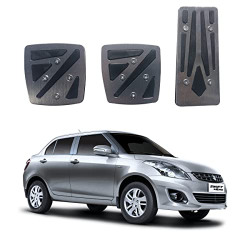 Oshotto 3 Pcs Non-Slip Manual CS-048 Car Pedals Kit Pad Covers Set Compatible with Maruti Suzuki Swift Dzire 2012-2020 (Grey)