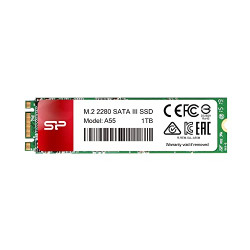 Silicon Power A55 1TB M.2 2280 SATA III SSD, 3D NAND with SLC Cache, Up to 560MB/s, Internal Solid State Drive for Desktop Laptop Computer