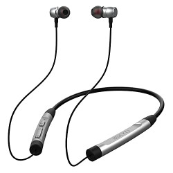 CLAVIER Hitz Wireless Bluetooth in Ear Neckband Earphone with Mic (Silver)