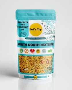 Let's Try - South North Mixture - | Made with Pure Groundnut Oil | Snack Without Palm Oil | No additives & Preservatives | 100% Natural Indian Authentic Taste |250gm (Pack of 3)