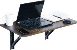 Flipkart Perfect Homes Studio (16x31inch) folding study table Foldable Laptop Desk for Home & Office computer Solid Wood Office Table(Wall Mounted, Finish Color - Dark Oak, Pre-assembled)