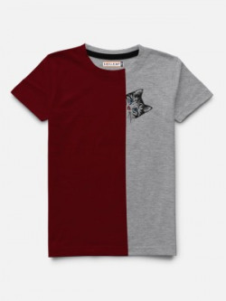 Hellcat Boys Colorblock Cotton Blend T Shirt(Multicolor, Pack of 1)