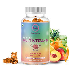 Tefety Multivitamin Sugar Free Gummies | Multivitamin With C, B, A, Iron, Zinc For Healthy Body | 30 Gummy Bears (Multivitamin (Pack of 1))