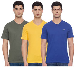 NEWPORT Men's Slim T-Shirt (NPMERNK20001ASO_Assorted S)