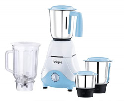 Briqre Supremus Powerful 750Watt Complete Kitchen Machine Mixer Grinder, Blender| 4 Leak-Proof Multipurpose Jars | Stainless Steel Blades | Overload protection with Vacuum feet | 3 Speed | Nano Grinding Technology | 1 Year Warranty