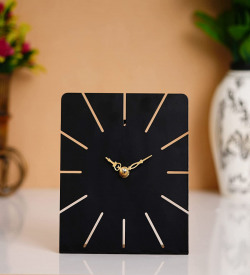 Simplest Square Analog Iron Table Clock
