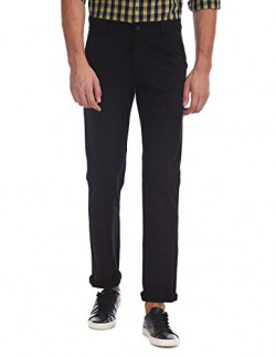 Ruggers by Unlimited Men's Slim Fit Casual Trousers (279901446_Black_30