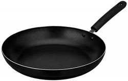 Amazon Brand - Solimo Non-Stick Frypan with 2-Way Non-Stick Coating (28 cm, 2mm thickness),Aluminium, Black