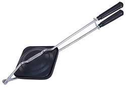 NIRLON Non-Stick Coated Gas Stove Compatible Hand Toaster Sandwich Maker (Black, Aluminium)