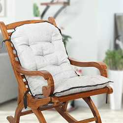 Faburaa Rio Multifunctional Soft & Relaxing Jute Seat Cushion for Patio Chair Rocking Chair, Office Chair, Desk Chair and Dining Chair with Ties, Chair Pad 30x50 Inch (Jute Grey)