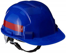 Aktion Safety Helmet AKH-14 with Reflective Band Rachet Type - Blue (Pack of 10)
