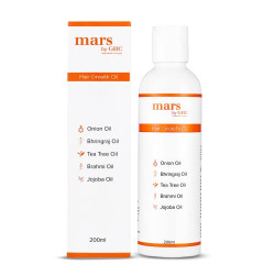 mars by GHC Onion Hair Oil for Hair Growth and Hair Fall Control - With Bhringraj, Brahmi, Jojoba, Tea Tree Extracts - 200 ml