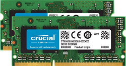 Crucial 8GB Kit 4GBx2 DDR3 1333 MT s PC3-10600 CL9 204-Pin SODIMM Memory For Mac CT2K4G3S1339M Notebook