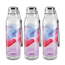 MILTON Helix 1000 Pet Water Bottle, Set of 3, 1 Litre Each, Purple | BPA Free | 100% Leak Proof | Office Bottle | Gym Bottle | Home | Kitchen | Travel Bottle | Hiking | Treking Bottle